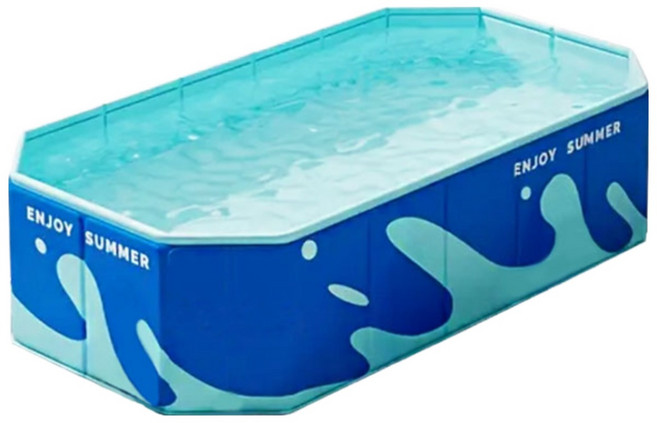 써니워터 원터치 접이식 풀장(M-220) 블루 수영장 접이식수영장 접는풀장 유아풀장 어린이풀장 물놀이 강아지수영장 볼풀장 대형수영장 욕조 베란다 실내풀장, 1개