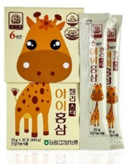 [농협] 어린이 6년근 홍삼 젤리 (스틱형 망고맛), 20g, 30개