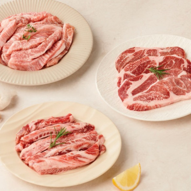 케이미트 이베리코 모둠구이 900g 항정살 목살 갈비살 각 300g, 1개
