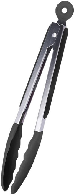 ARZ 食品級矽膠料理夾 尺寸可選, 1個, 經典灰,21cm, 經典灰, 21cm