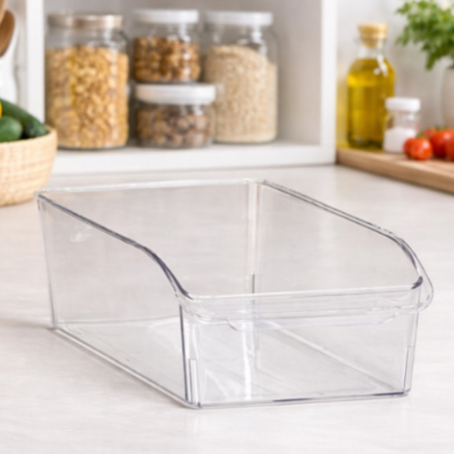 RERI 다용도 냉장 냉동고 정리용기, 2개, 투명