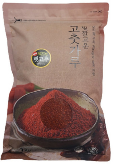 국내산 100% 예천청결 빛깔고운 고춧가루 김치용 1kg, 1개