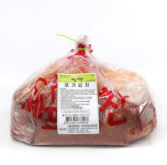 셰프애찬 포기김치 배추김치 김장김치, 2kg