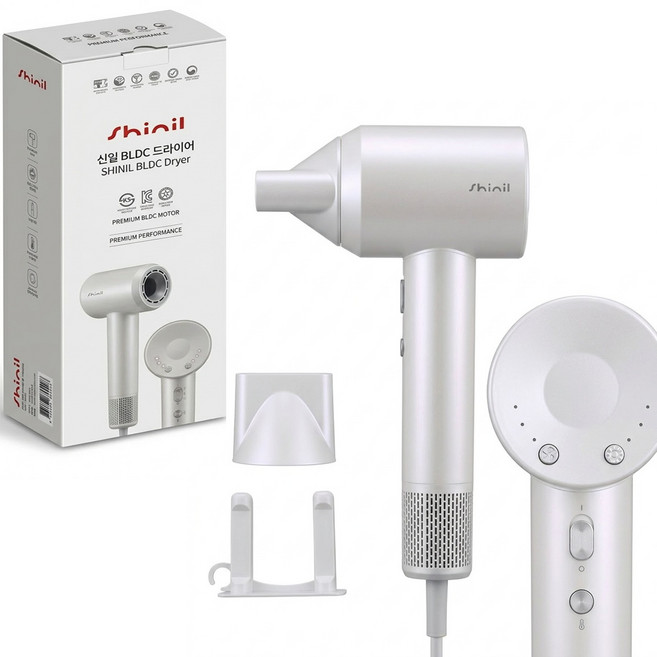 신일 초고출력 BLDC 드라이기 항공모터 순환기능 온도조절 프리미엄 가정용 헤어 드라이기, 화이트