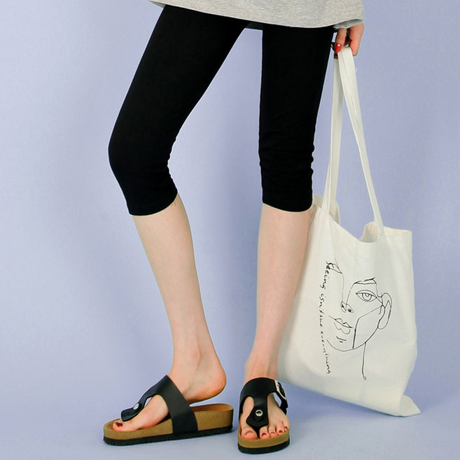 1+1 면스판 여름 7부 빅사이즈 여성레깅스 2장세트 7XL까지