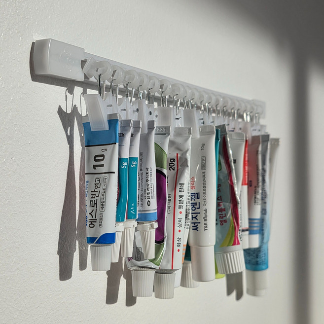 B.살림 4세대 약정리대 멀티클립바 공중부양 무타공 홀더 클립, 화이트, 1개