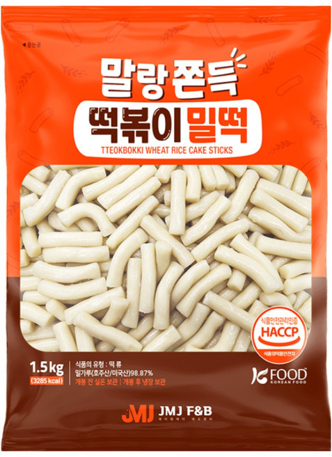 말랑쫀득 떡볶이 밀떡 실온 보관, 1개, 1.5kg