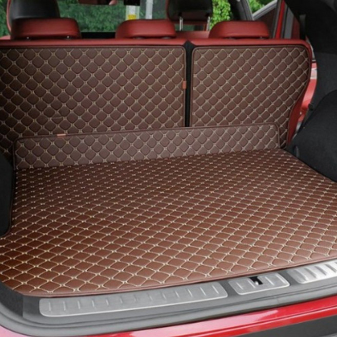 쉐리샵 아이오닉9 2025 전용 퀄팅 트렁크매트 가죽 바닥매트 풀세트 7인승 분리형 (시트고리 확인), 02_아이오닉9 / 7인승, 01_일체형, 01_브라운