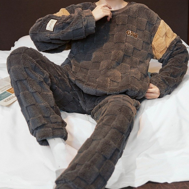 스타일닥터 남자 와이드 기모 수면잠옷 실내 루즈핏 홈웨어