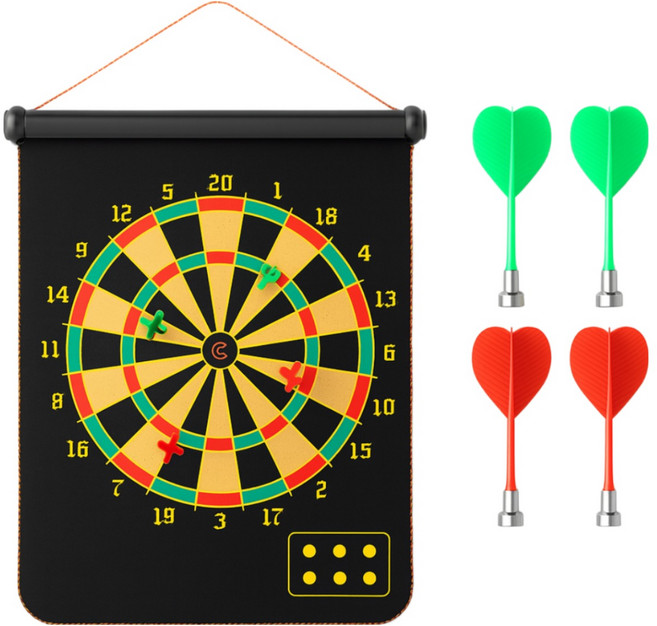 자석 양면 다트판 + 다트핀 2종 x 3p 세트, 1세트