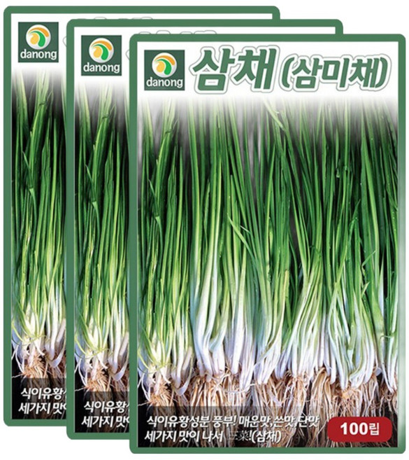 산들마켓 삼채 씨앗 100립 삼채씨 삼미채 뿌리부추 산채 종자 3개+랜덤씨앗1개 증정, 1개