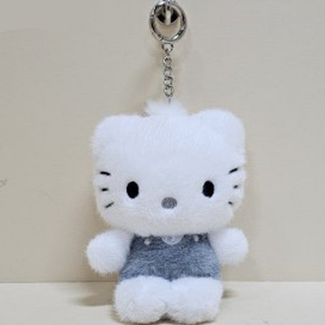 산리오 디어다니엘 모노톤 인형 키링 가방고리 13cm 애착 캐릭터 키티