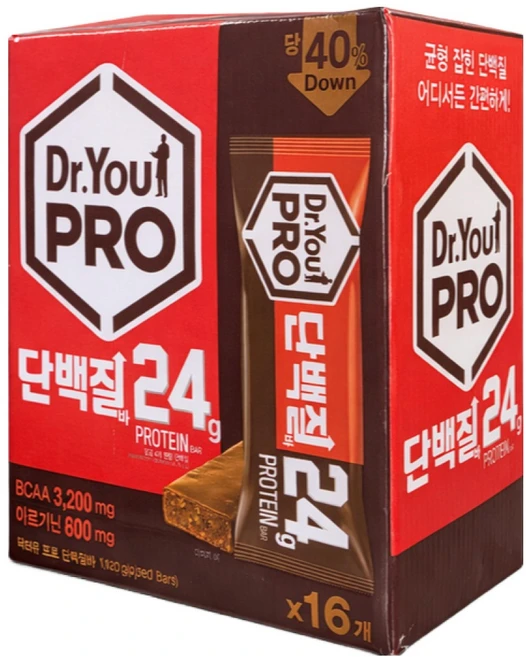 기타브랜드 오리온 닥터유 프로 단백질바 70g 기타헬스보조제, 1.12kg, 1개 - 쿠팡