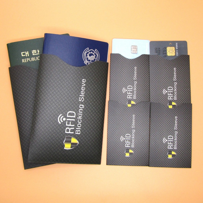 해킹방지 여권슬리브 카드슬리브 6종 7종세트 안티스키밍 RFID 여권케이스 패스포트홀더 신용카드케이스