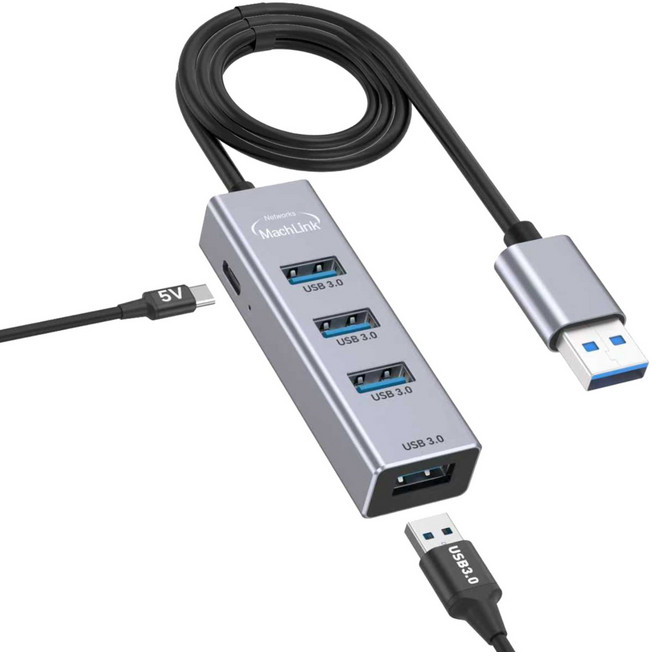 USB3.0 4포트 알루미늄 USB허브 1.2M ML-UH304, 혼합, 1개