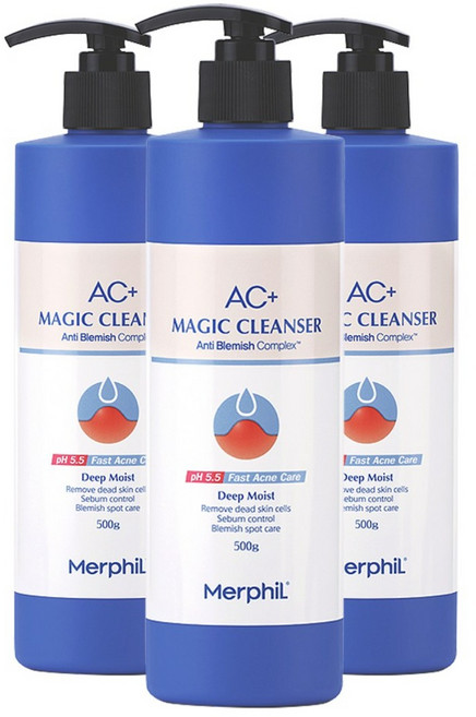 메르필 등드름/가려움증 개선/약산성/AC+매직바디워시 딥모이스트 플로랄스윗향, 500g, 3개