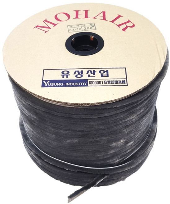 모헤어 1롤 대용량 창문 샤시 모헤어교체 샤시털 비접착 6.4 미리 / 6.7 미리 (5 7 10 12 16 미리), 7mm, 6.7mm, 1개