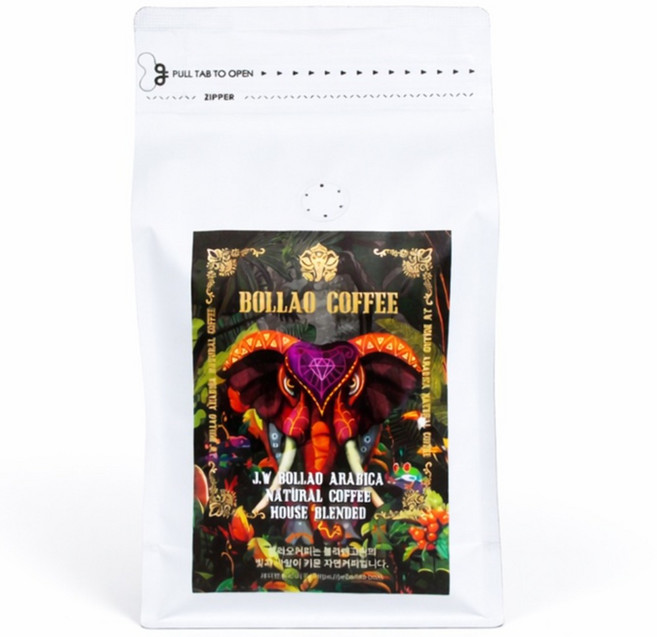 라오스 볼라오커피 프리미엄 블렌디드 500g, 1개, 홀빈(분쇄안함)