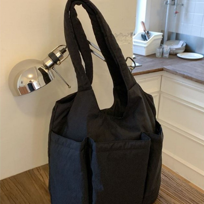 보브온 대용량 나일론 직장인 보부상 가방 가벼운 방수 쇼퍼 숄더백