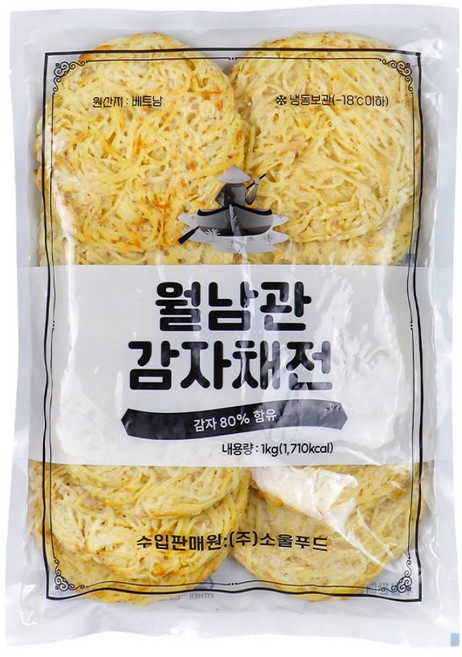 월남관 수제 감자채전 1kg, 1개