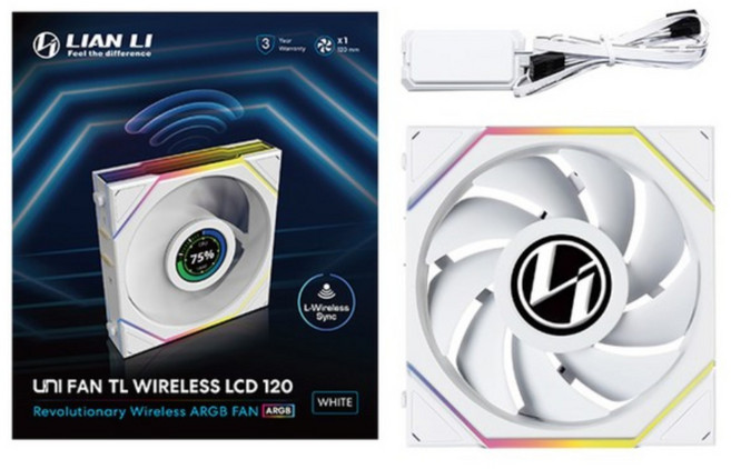 LIAN LI UNI FAN TL Wireless LCD 120 화이트 1팩, 1개