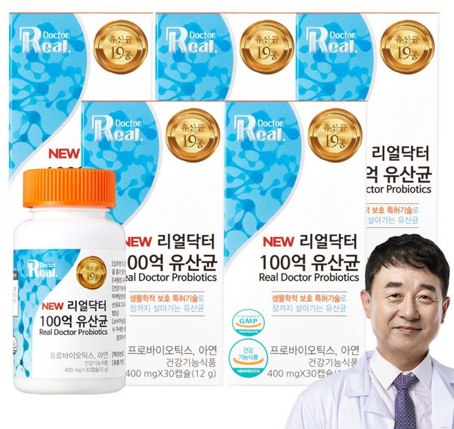 리얼닥터 100억 유산균, 30정, 5개