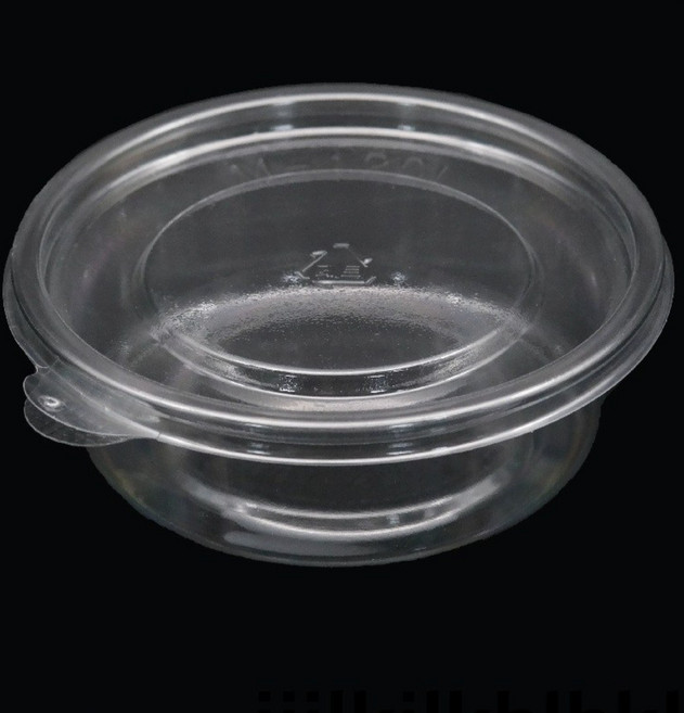 버디팩 PET 원형 용기 230ml 투명 (반찬/소스/포장 일회용), 300세트, 1개