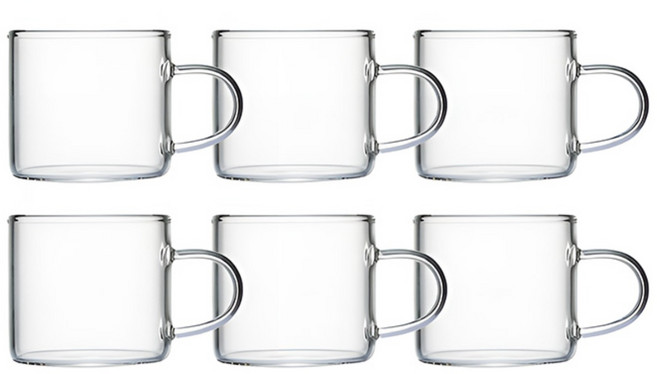 내열유리 미니 유리컵 120ml 6P 세트, 1개