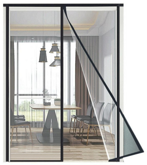 Life Rhythm 외풍차단 EVA 방문 현관문 방풍비닐 투명 문풍지 벨크로 포함, 1개