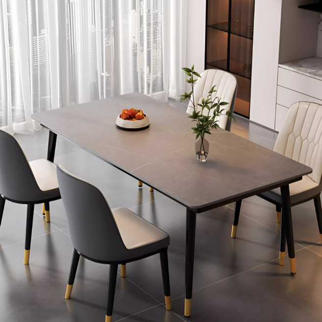 에데지오 식탁의자세트 4인용식탁의자 테이블의자세트 세라믹 홈테이블 인테리어 화이트 그레이, 4. 무광 그레이