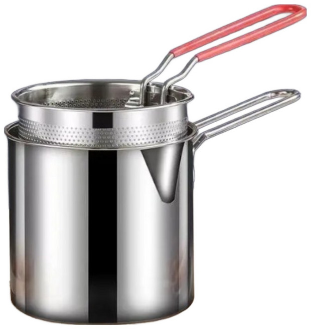 본마켓 일본식 튀김 인덕션 가스레인지 프라이팬, 지름 12.7cm * 깊이 12cm, 1개