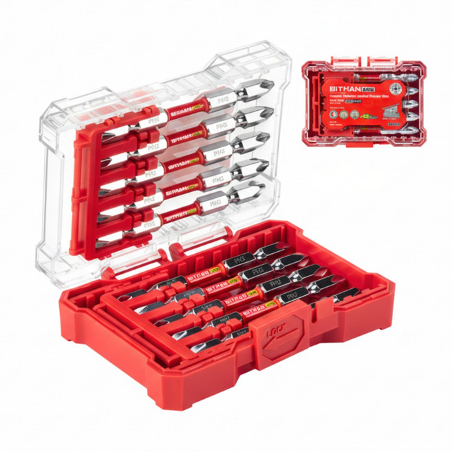 모얼벳 비트맨 울트라 BPH2082 토션 비트날 세트 HRC63 십자 2x82mm 10pcs, 1세트