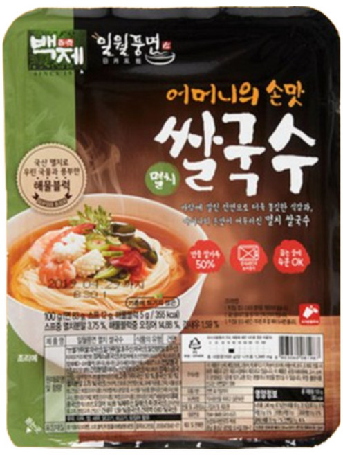 백제 코스트코 일월풍면 멸치쌀국수 100g x 10개_어머님의 손맛, 20개