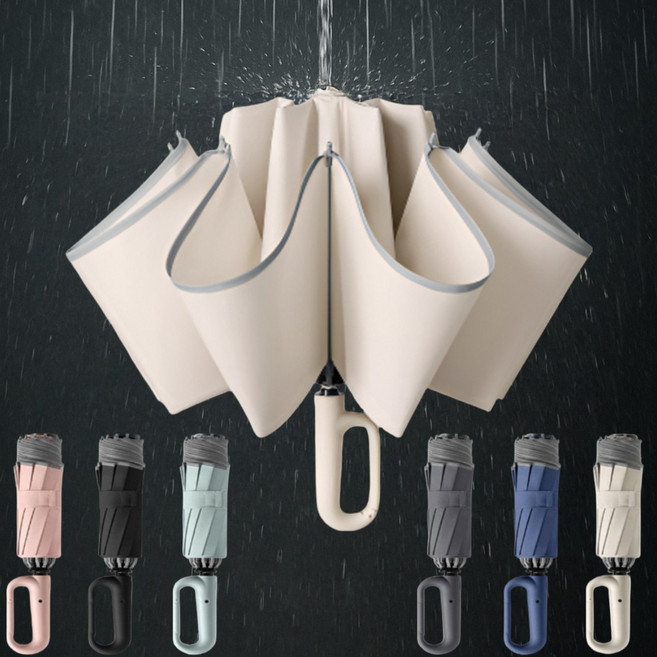 포더원 거꾸로 3단자동 대형우산 골프우산 원터치 자동 UV차단 양산겸용