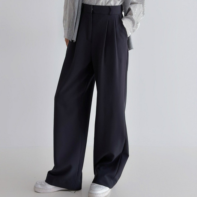 로라벨 엘든 와이드슬랙스 밴딩 정장바지