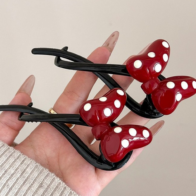 GLBO 헤어 집게핀 세트 반머리 집세핀 리본 헤어 집게핀FJ009