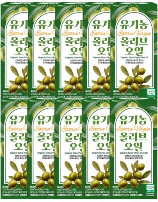 유기농 엑스트라버진 올리브오일 스틱 아르베키나 호지블랑코 품종 스페인산 올리브유, 10개, 140g