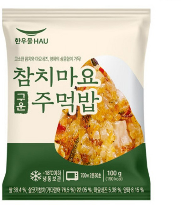 [도도나몰] 한우물 구운주먹밥 참치마요 12개, 100g, 1세트