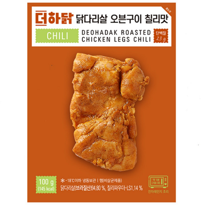 더하닭 닭다리 오븐구이 칠리맛 100g20팩, 단품, 100g, 20개