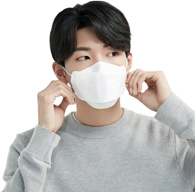 늘푸른 귀편한 황사방역 마스크 중형 KF94, 50개, 화이트, 1매