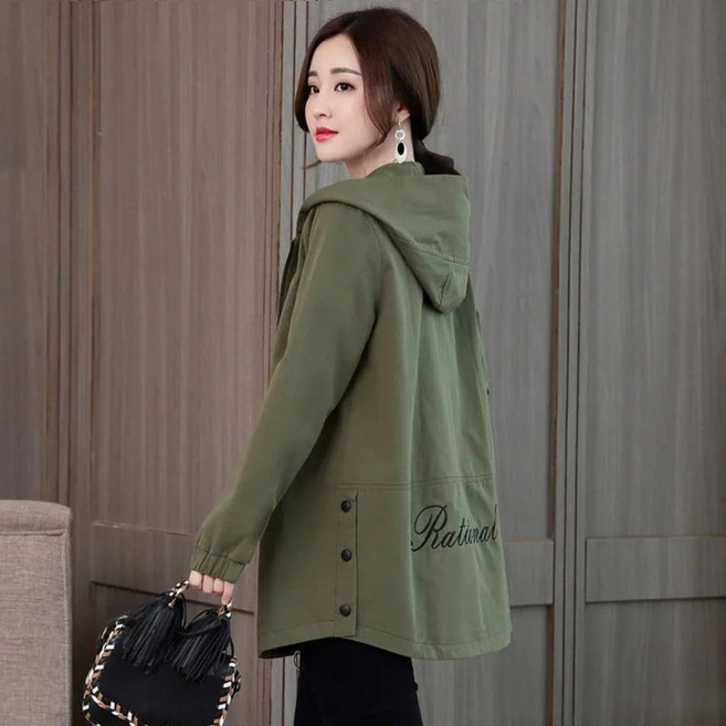 꽃소담 중년여성 M~7XL 빅사이즈 자수 후드 집업 자켓 오버핏 엄마 봄 가을 옷 MXP26A82