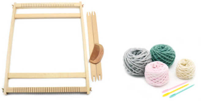 위빙룸 스탠딩 직조틀 위빙틀직조기 미니베틀 감성취미, 1개, 위빙룸 35 체험세트포함