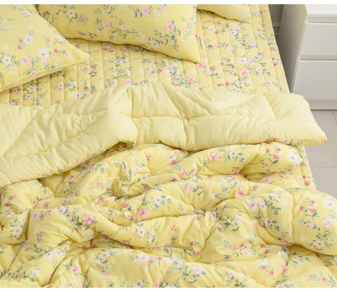 국산 리빙캐슬 블루밍 마이크로모달 사계절 이불 + 패드 + 베개커버 세트