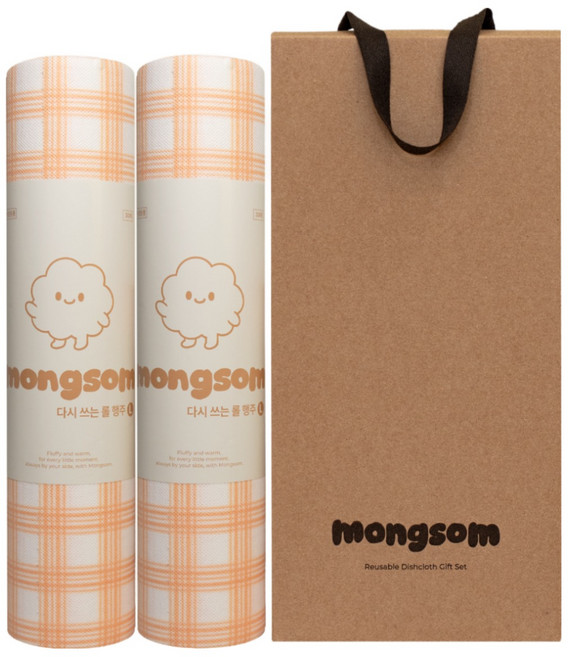 몽솜 빨아쓰는 롤타입 위생행주 2개입 1개 L+L