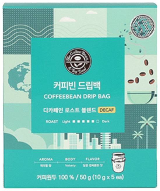 커피빈 드립백 디카페인 로스트 블렌드, 10g, 5개입, 3개