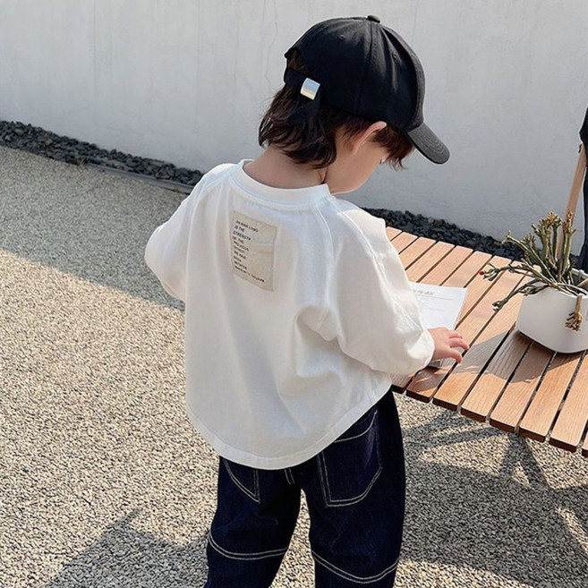 뽀뽀뽀 아동복 유아 등라벨 긴팔티 남아 키즈 아동 어린이 봄 가을 이너 티셔츠