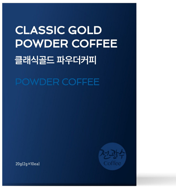 전광수커피 동결건조 간편 파우더커피 클래식 골드 10개입, 1개, 2g