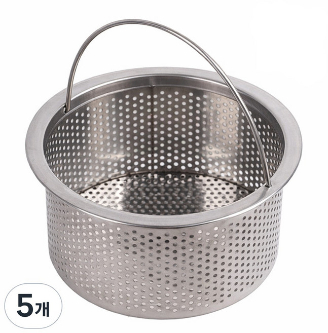 헬퍼샵 스테인리스 싱크대 배수구 손잡이 거름망 13.5cm, 5개, 1개입