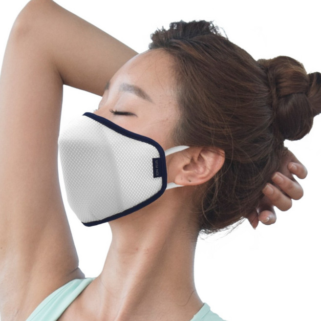 이온플러스 수면 가습 마스크 2개세트 숨쉬기편한 저자극 비염 항바이러스 겨울 방한대, 5 . 화이트 대형 2매