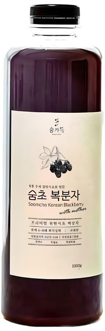 숨초 천연 발효 식초 복분자 1000ml, 1L, 1, 1개